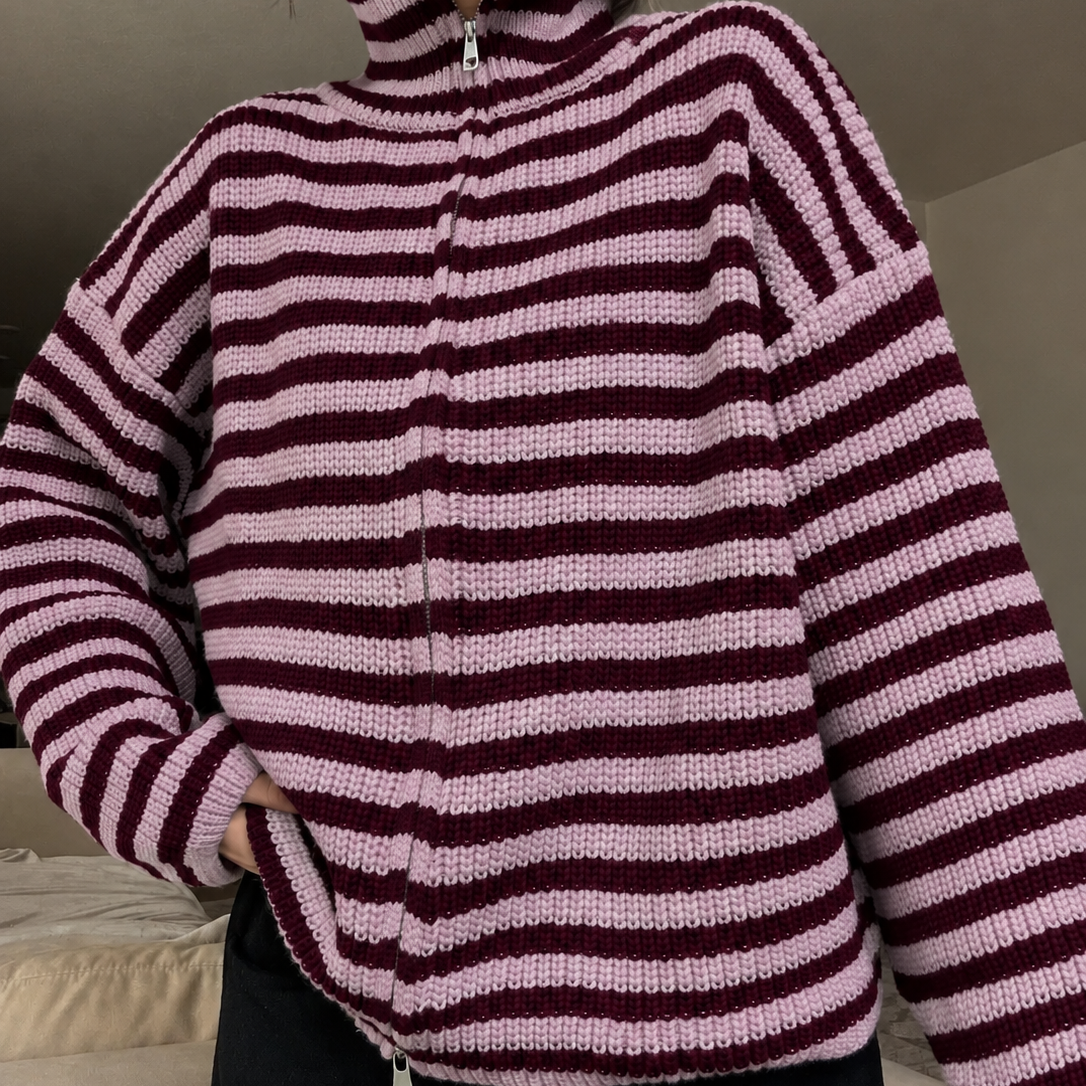 Adella Strick-Sweater mit Reißverschluss
