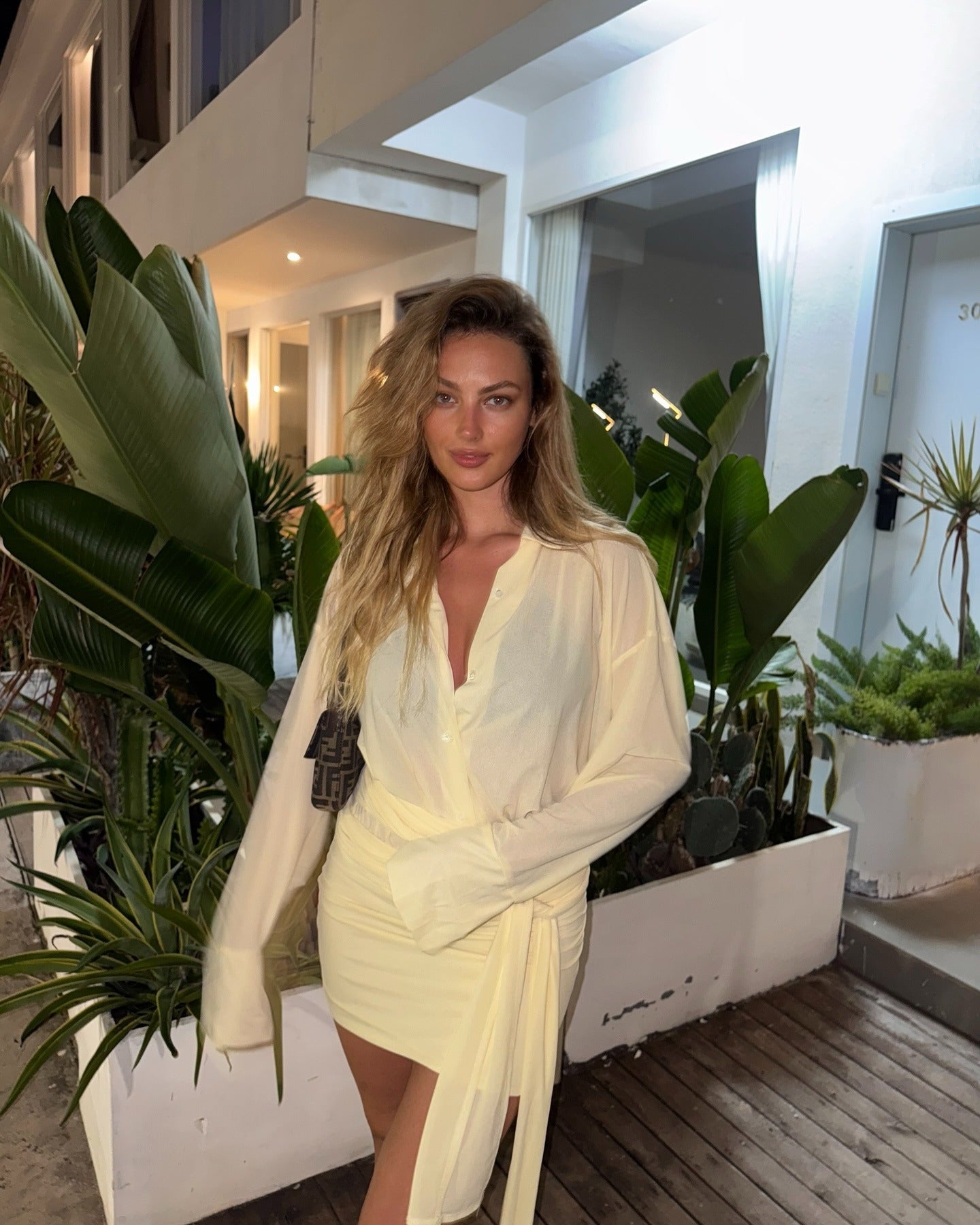 Sienna Langarm-Hemdblusenkleid