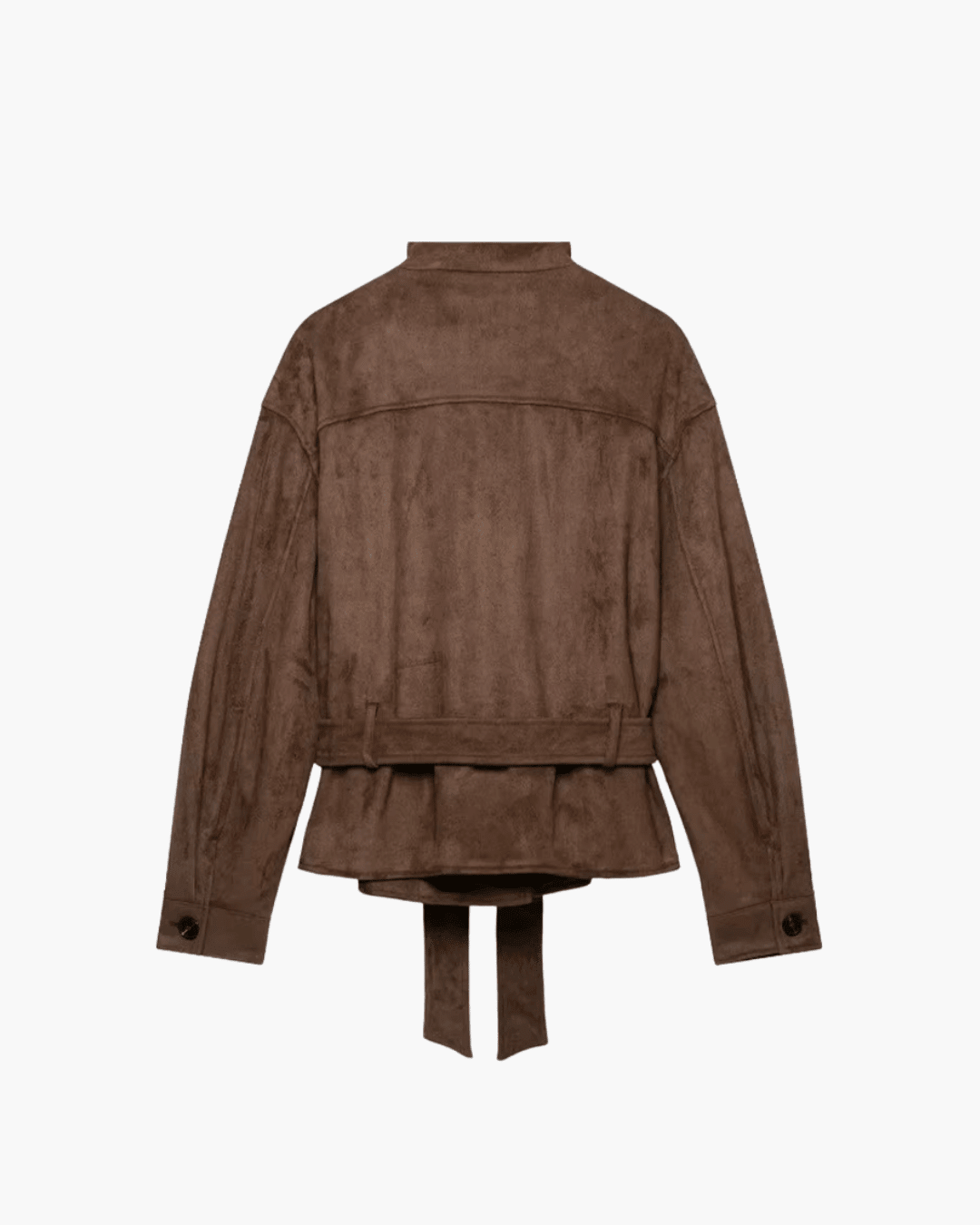 Sarah Kunstwildleder Schnürjacke