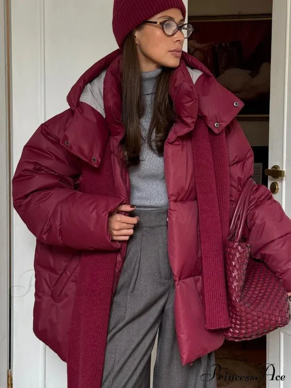 Lola Oversized Steppjacke mit abnehmbarer Kapuze