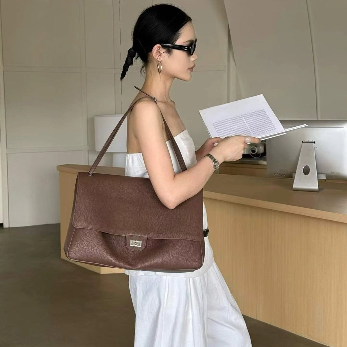 SOKYND Angela Chevron Crossbody Bag BagSOKYND-931735-BRO-OS-20151Brown