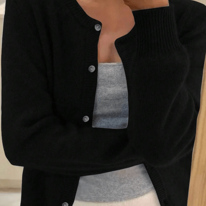 SOKYND Annie Button Front Knit Cardigan CardiganSOKYND-545431-BLA-M-86007BlackM