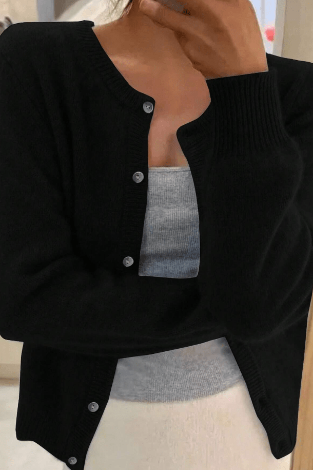 SOKYND Annie Button Front Knit Cardigan CardiganSOKYND-545431-BLA-M-86007BlackM