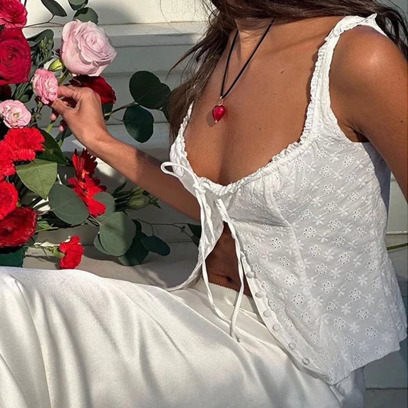 SOKYND Alicia Lace Up Tank Top