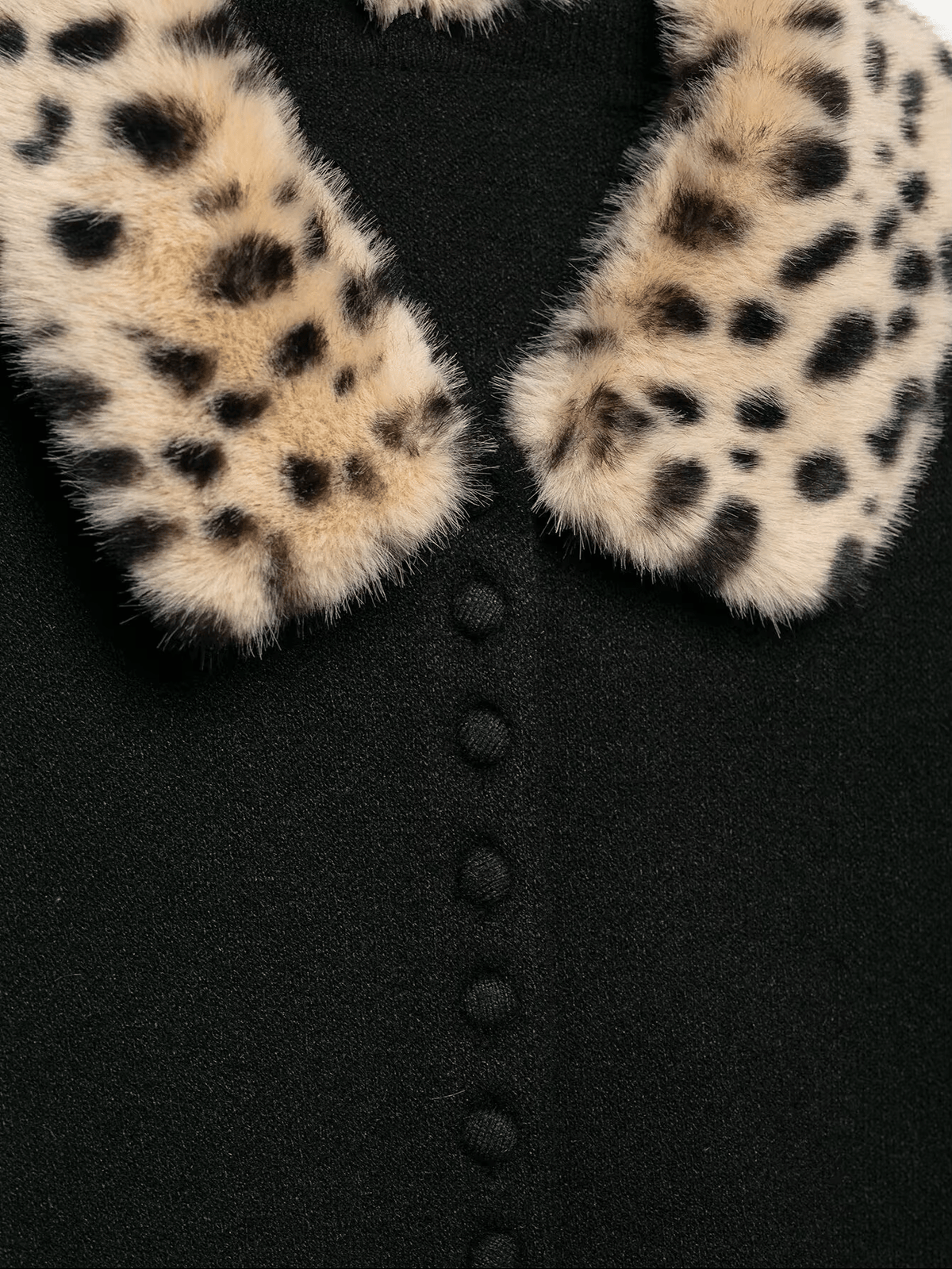 SOKYND Carmen Faux Fur Bambi Knit Cardigan Top CardiganSOKYND-954711-BLA-S-56183BlackS
