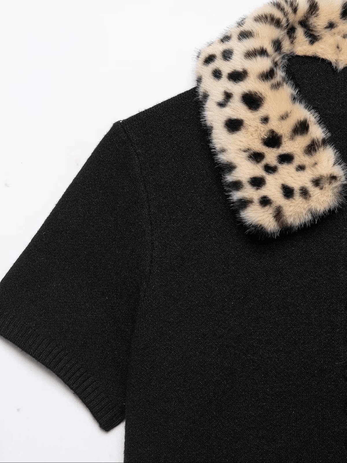 SOKYND Carmen Faux Fur Bambi Knit Cardigan Top CardiganSOKYND-954711-BLA-S-56183BlackS