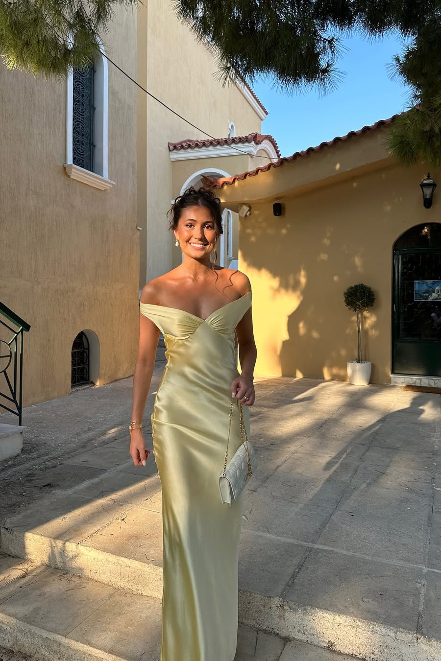 SOKYND Celeste Backless Satin Maxi Dress DressS