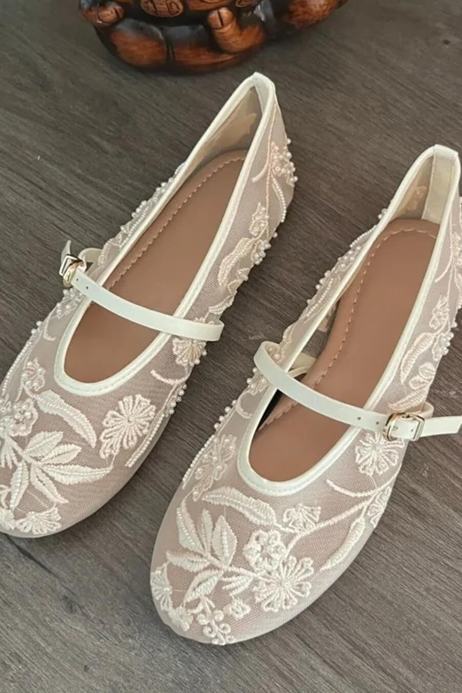SOKYND Christine Beaded Mesh Ballet Flats ShoesFJ177277720591413656240