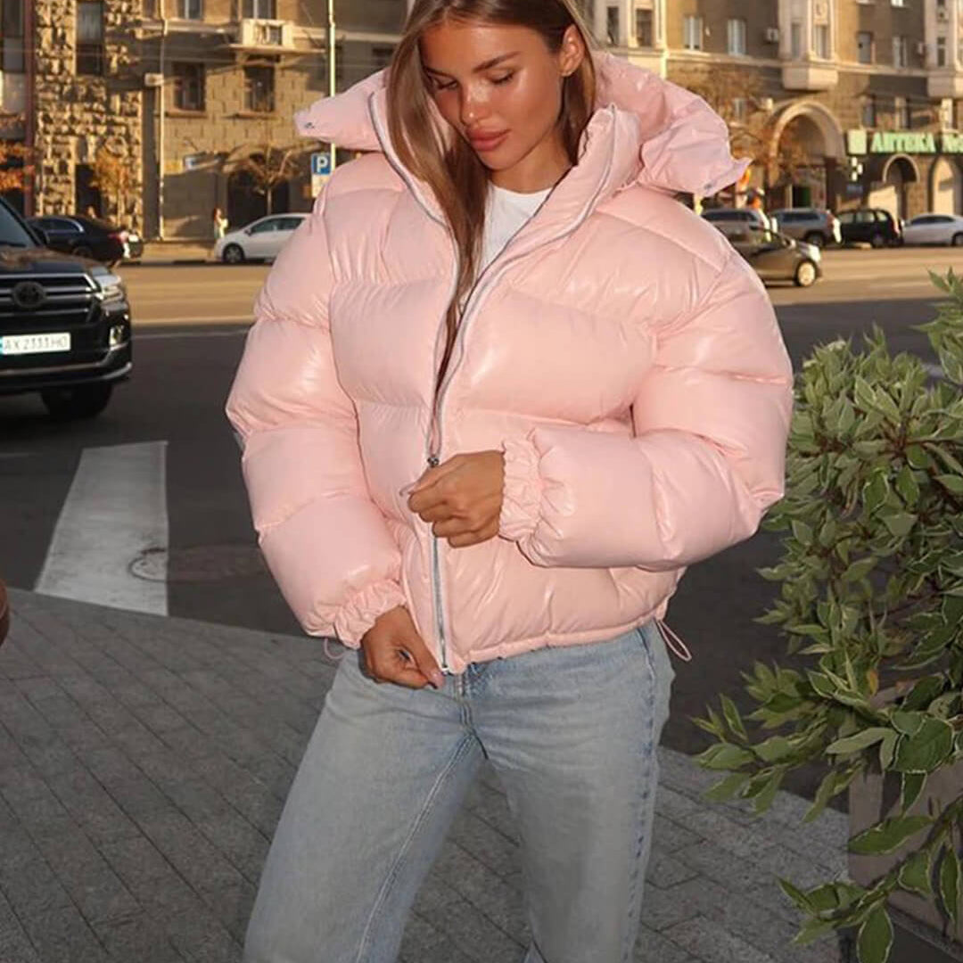SOKYND Davina Hooded Puffer Jacket Coats & JacketscO1767356248748017991PinkS