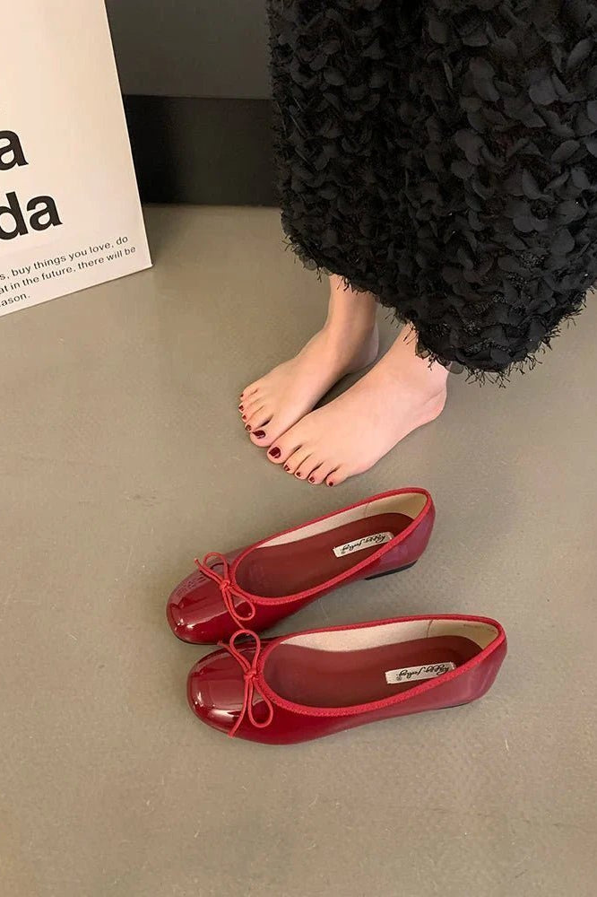 SOKYND Delphine Bowtie Ballet Flats ShoesSOKYND-266071-BLA-OS-22999Black35