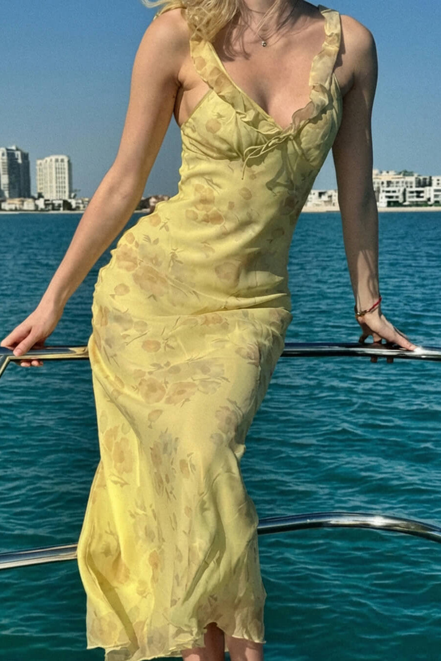 SOKYND Diana Floral Print Plunge Maxi Dress Dresses1005008832364106-;rf1773325641332446061YellowS