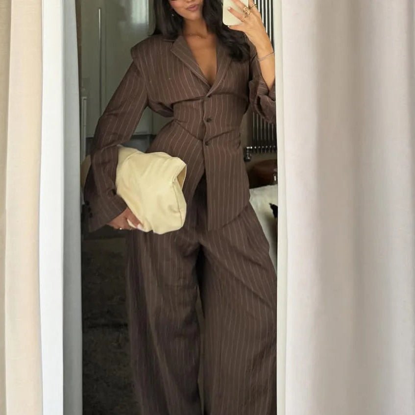 SOKYND Dorothy Pinstripe Pant Suit Matching SetsIP1774219786677015835PantsXS