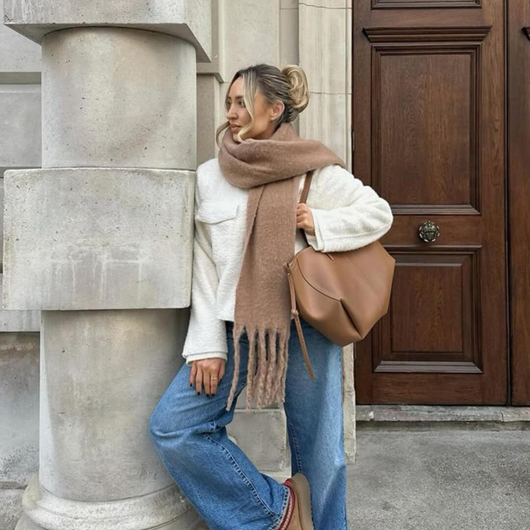 SOKYND Emilia Tasseled Winter Scarf AccessoriesSOKYND-388311-BEI-OS-06167Beige