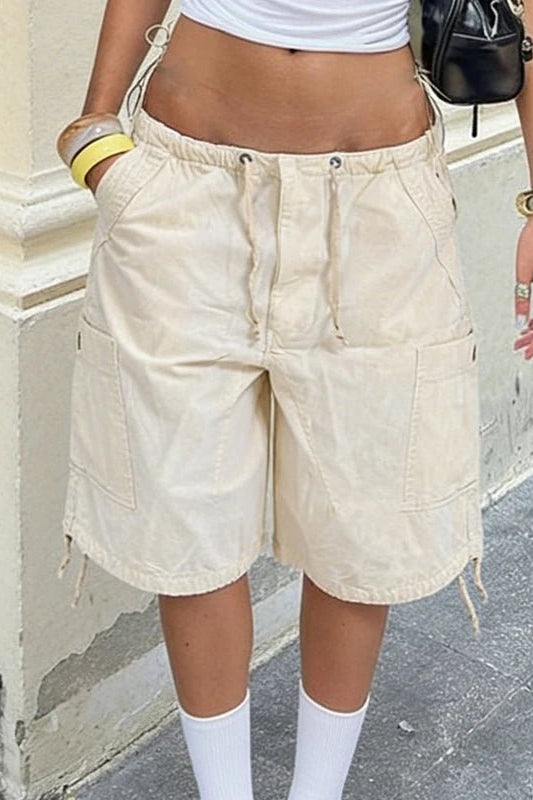 SOKYND Hanna Baggy Cargo Denim Shorts ShortsSOKYND-669591-BEI-L-87255BeigeL