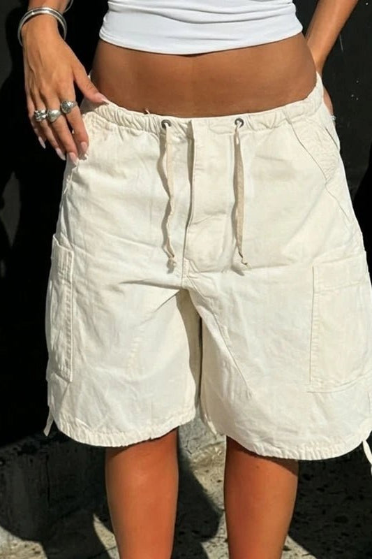 SOKYND Hanna Baggy Cargo Denim Shorts ShortsSOKYND-669591-BEI-S-21719BeigeS