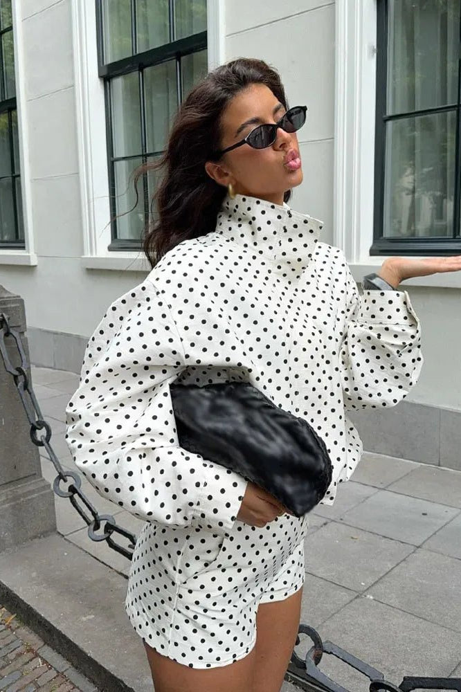 SOKYND Hera Polka Dot Jacket Coats & JacketsXi1774219786673674201WhiteM