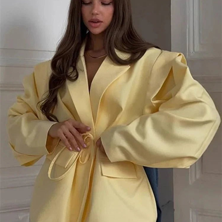 SOKYND Jacinta Wide Sleeve Belted Blazer Coats & JacketsSOKYND-212247-BLU-S-74039BlueS