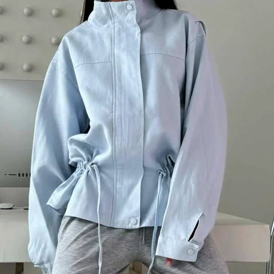 Joanna Drawstring Stand Collar Jacket