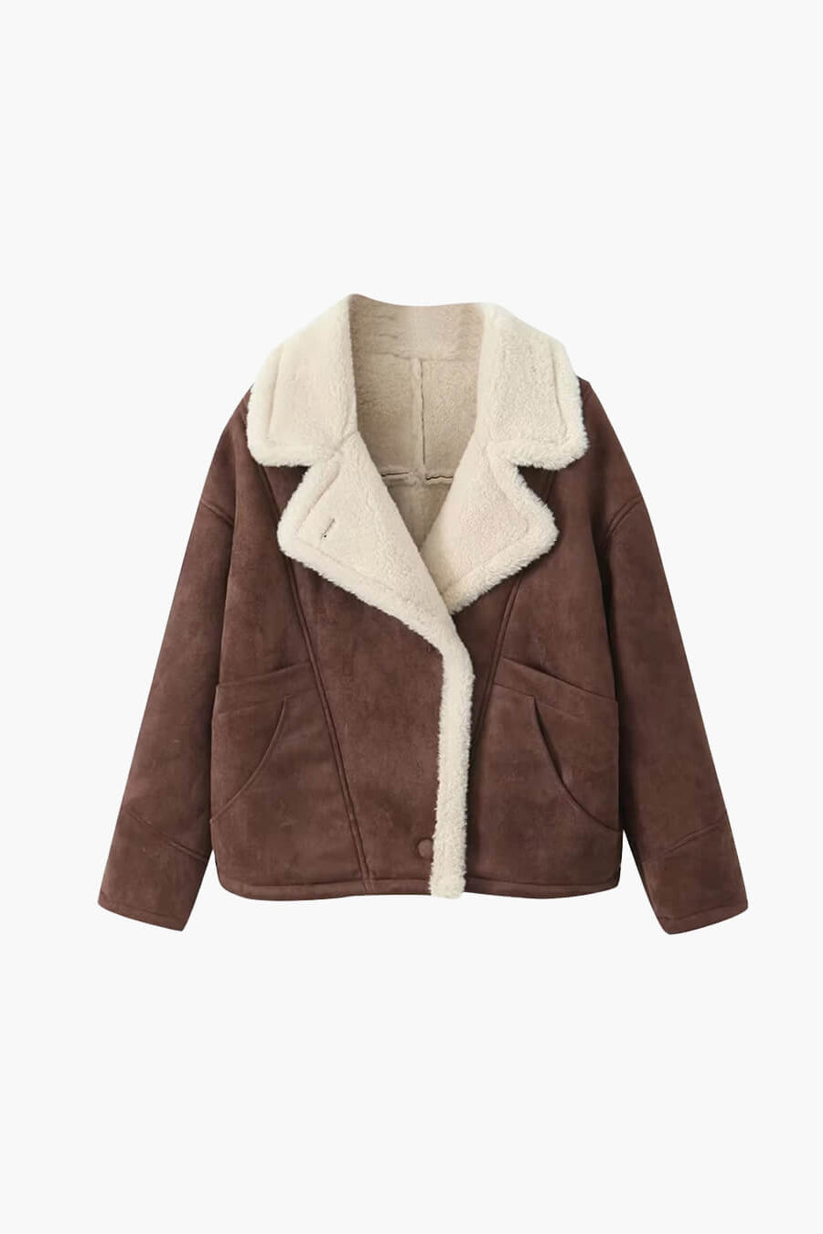 SOKYND Jane Faux Leather Moto Jacket JacketSOKYND-069079-BRO-S-56631BrownS