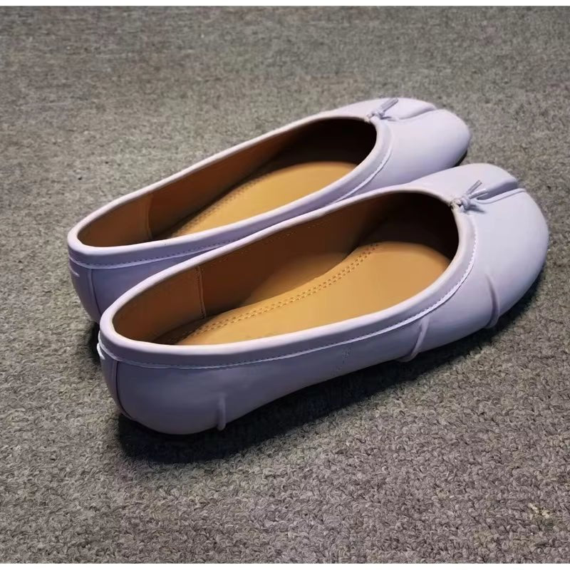 SOKYND Kaira Split - Toe Leather Mules ShoesLavender36