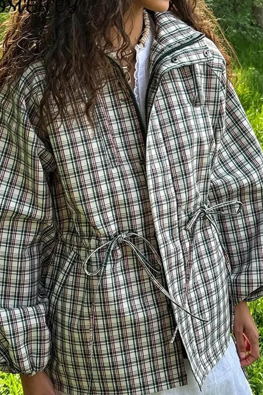 SOKYND Leah Retro Plaid Hooded Jacket JacketSOKYND-410199-L-OS-62231L
