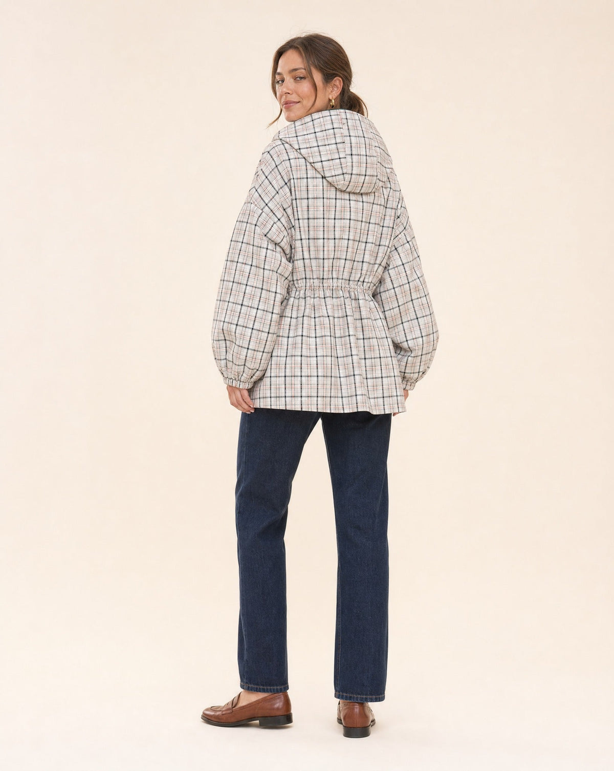 SOKYND Leah Retro Plaid Hooded Jacket JacketSOKYND-410199-S-OS-96695S