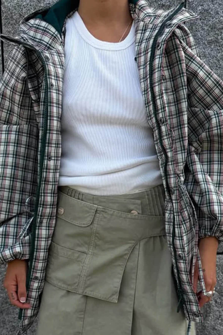 SOKYND Leah Retro Plaid Hooded Jacket JacketSOKYND-410199-S-OS-96695S