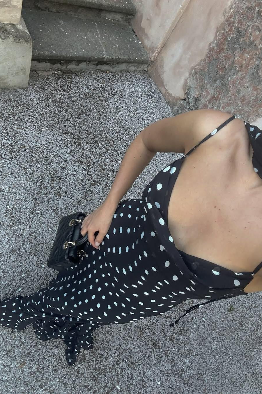 SOKYND Maica Polka Dot Maxi Dress DressL