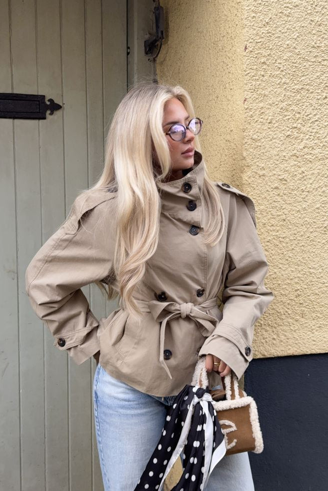 SOKYND Mara Stand Collar Crop Trenchcoat Coats & JacketsgV1774219786663207144TrenchXS