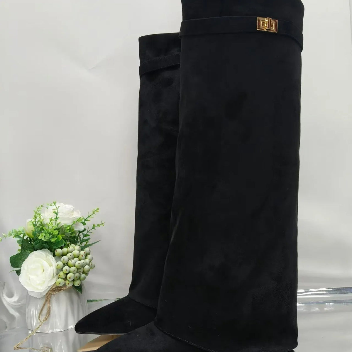 SOKYND Mariella High Boots BootsEF1767356248739390825Black Suede35