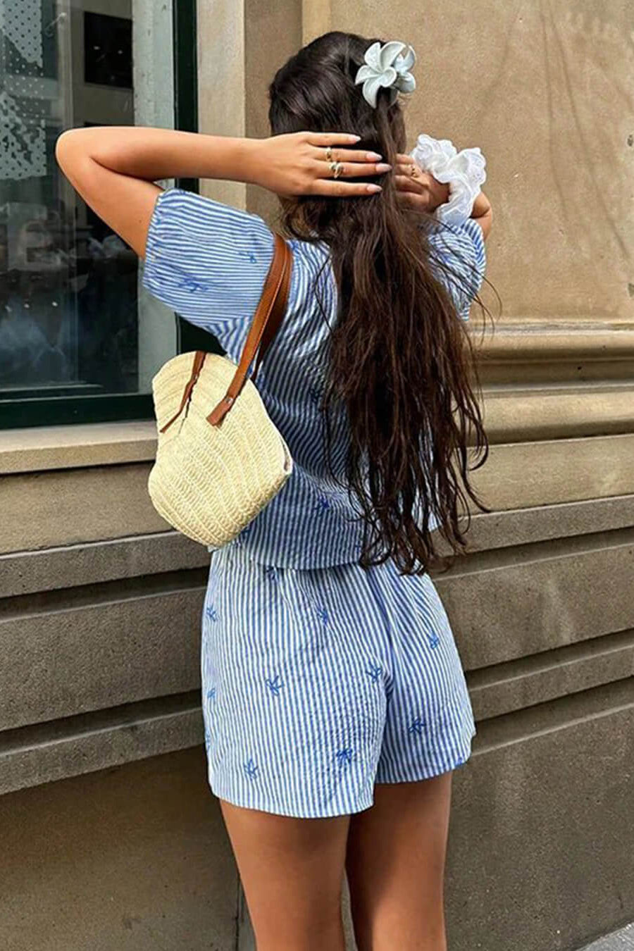 SOKYND Megan Striped Tie-Front Set Matching SetsSOKYND-252311-BLU-M-15319Blue SetM
