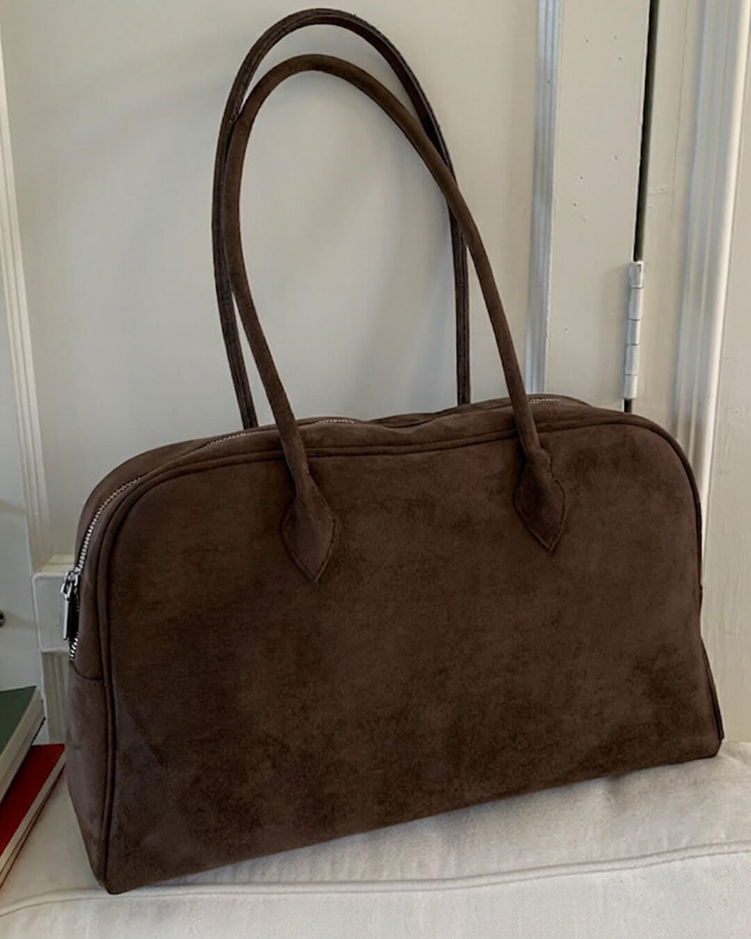 SOKYND Melissa Vintage Vegan Leather Laptop Tote BagDark Brown