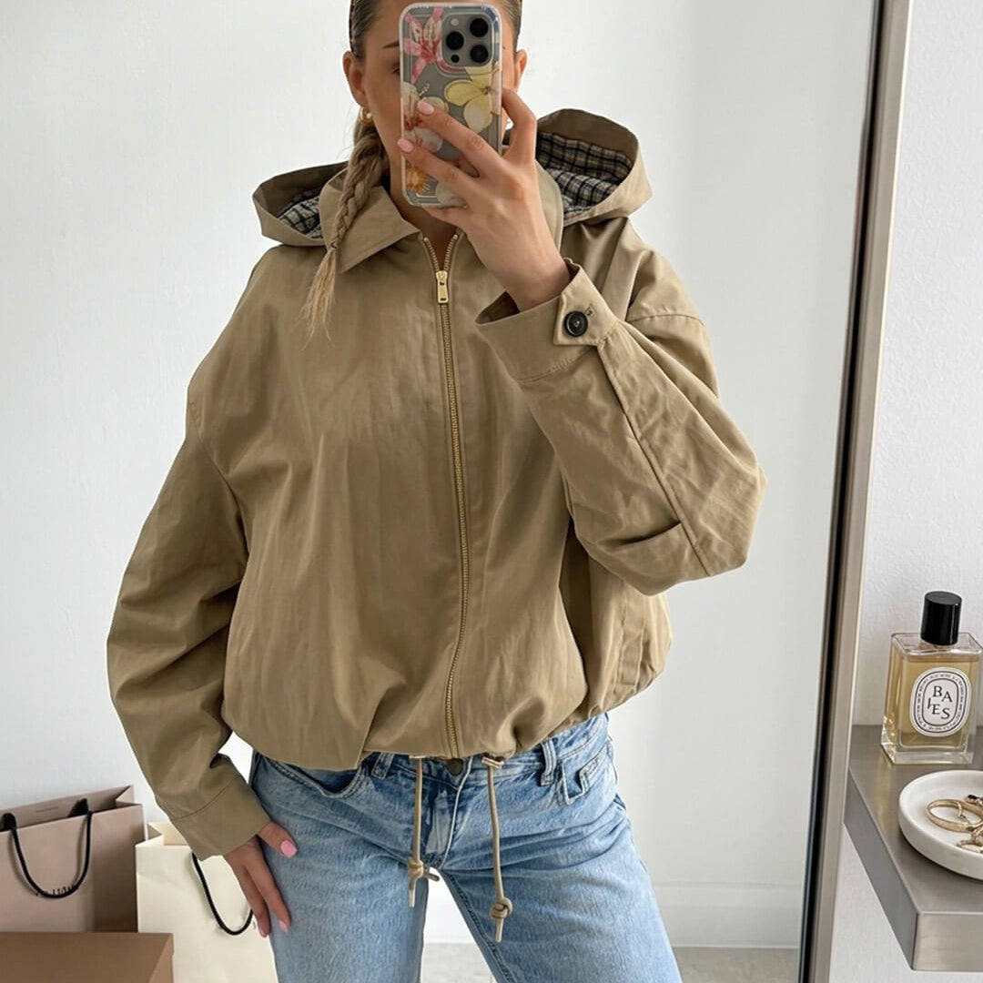 SOKYND Nicole Hooded Zip Jacket JacketSOKYND-213655-BEI-XS-39735BeigeXS