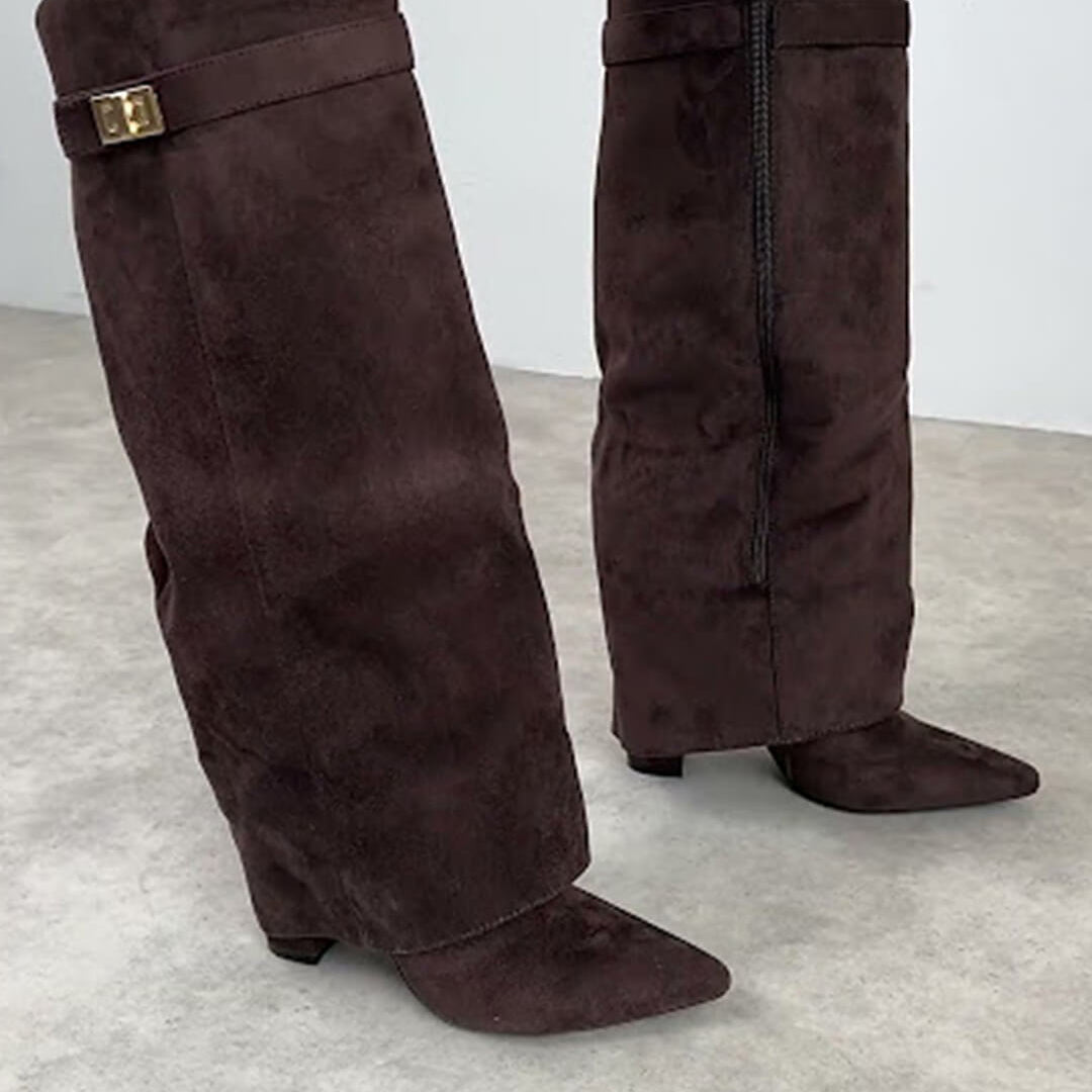SOKYND Odelie Suede Boots ShoesJx1767625273828953020Dark Brown36