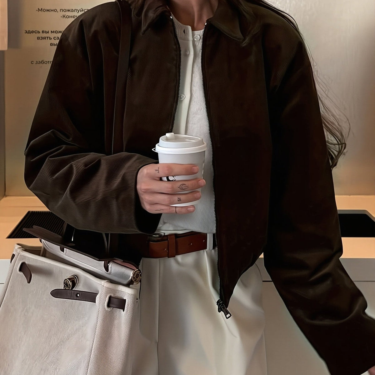 SOKYND Rachel Corduroy Bomber Jacket JacketSOKYND-748183-COF-S-92823Coffee BrownS