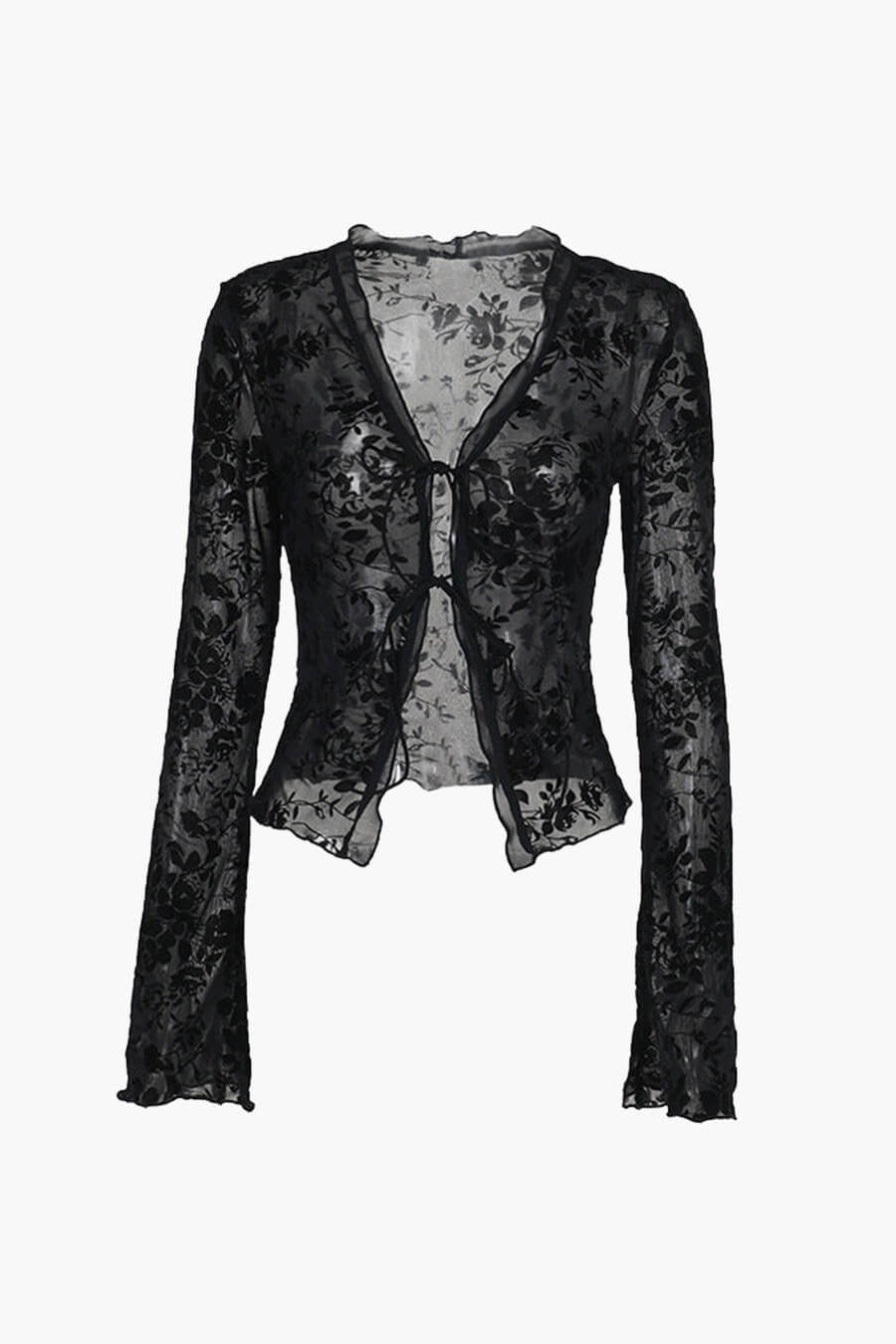 SOKYND Sophia Tie Front Lace Blouse TopsSOKYND-189975-L-OS-07671L