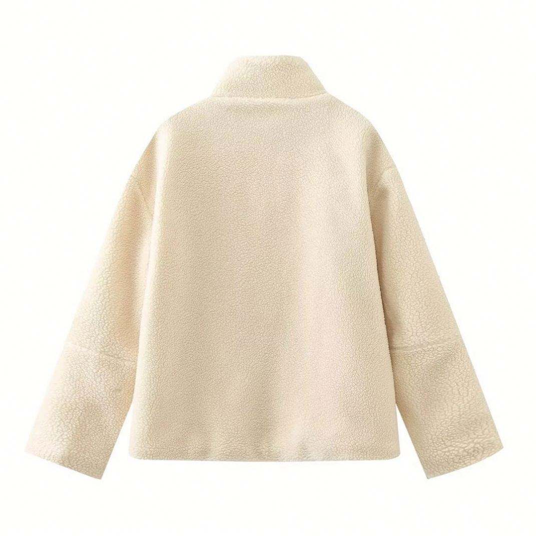 SOKYND Tessa Zip Up Teddy Jacket Coats & JacketsBrownS