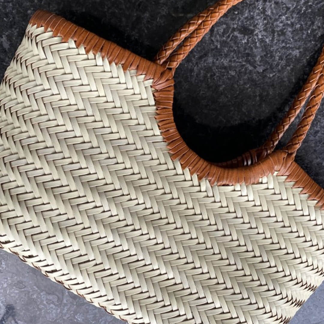 Aneta Woven Leather Tote Bag