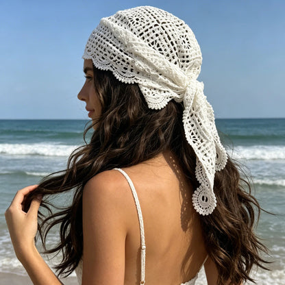 Indigo Boho-Dreieckstuch