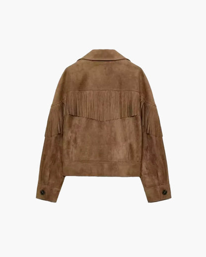 Denise Wildleder Revers Kurzjacke