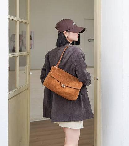 Olivia Frosted Leather Retro Tote Bag