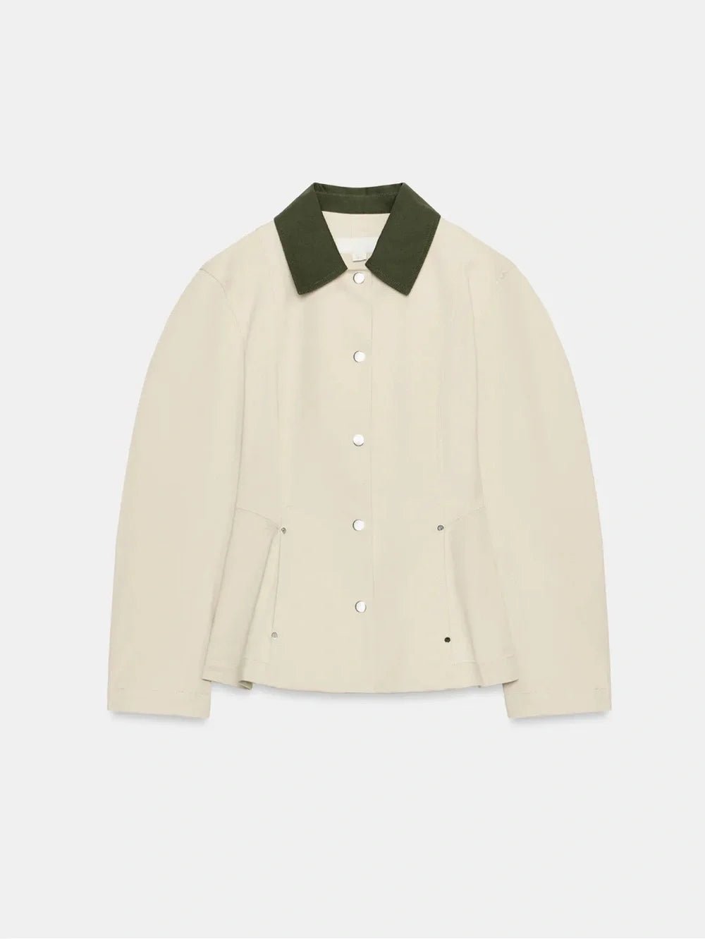 Fiona Kontrastkragen Peplum-Jacke