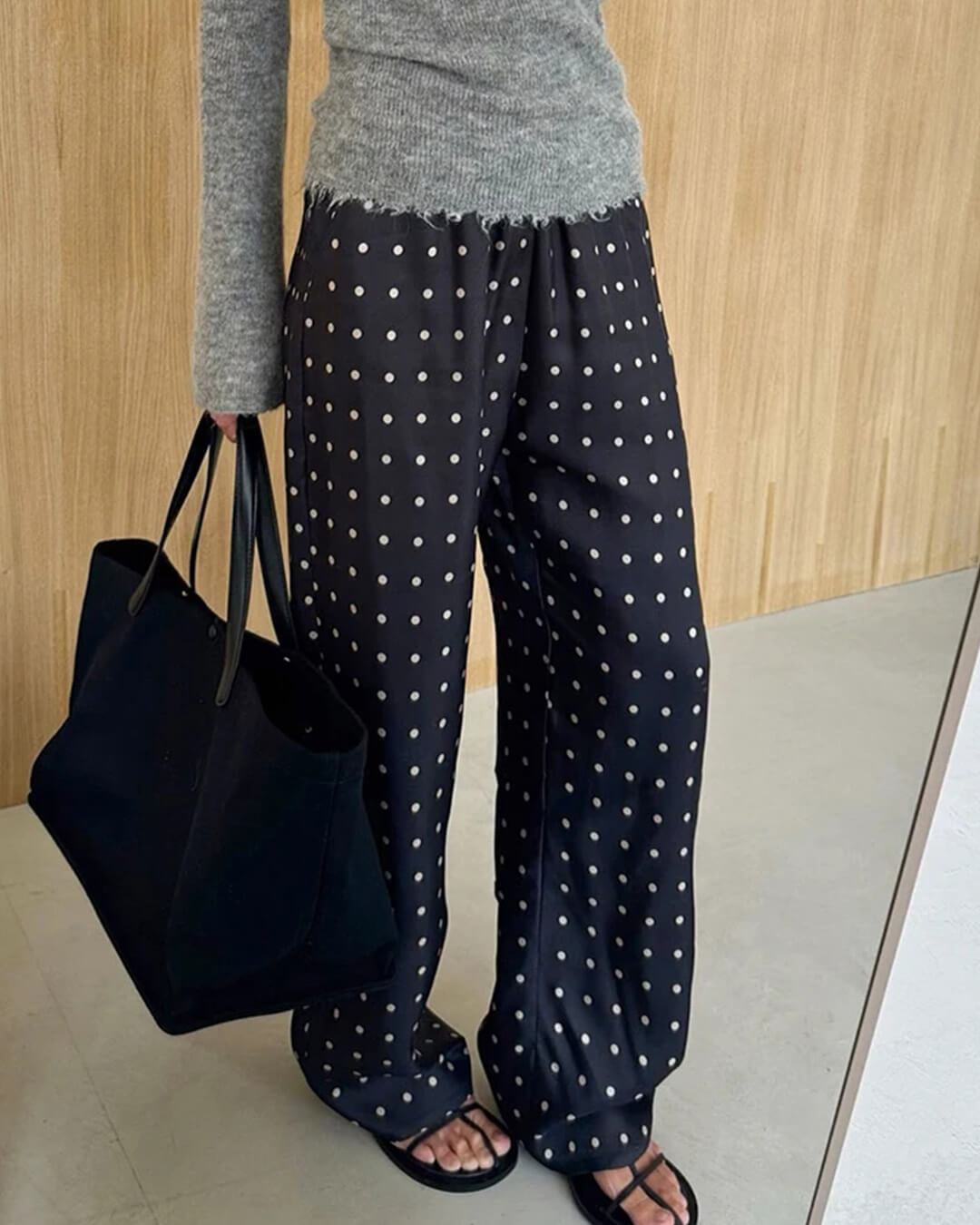 Catalina Polka Dot Satin Pants