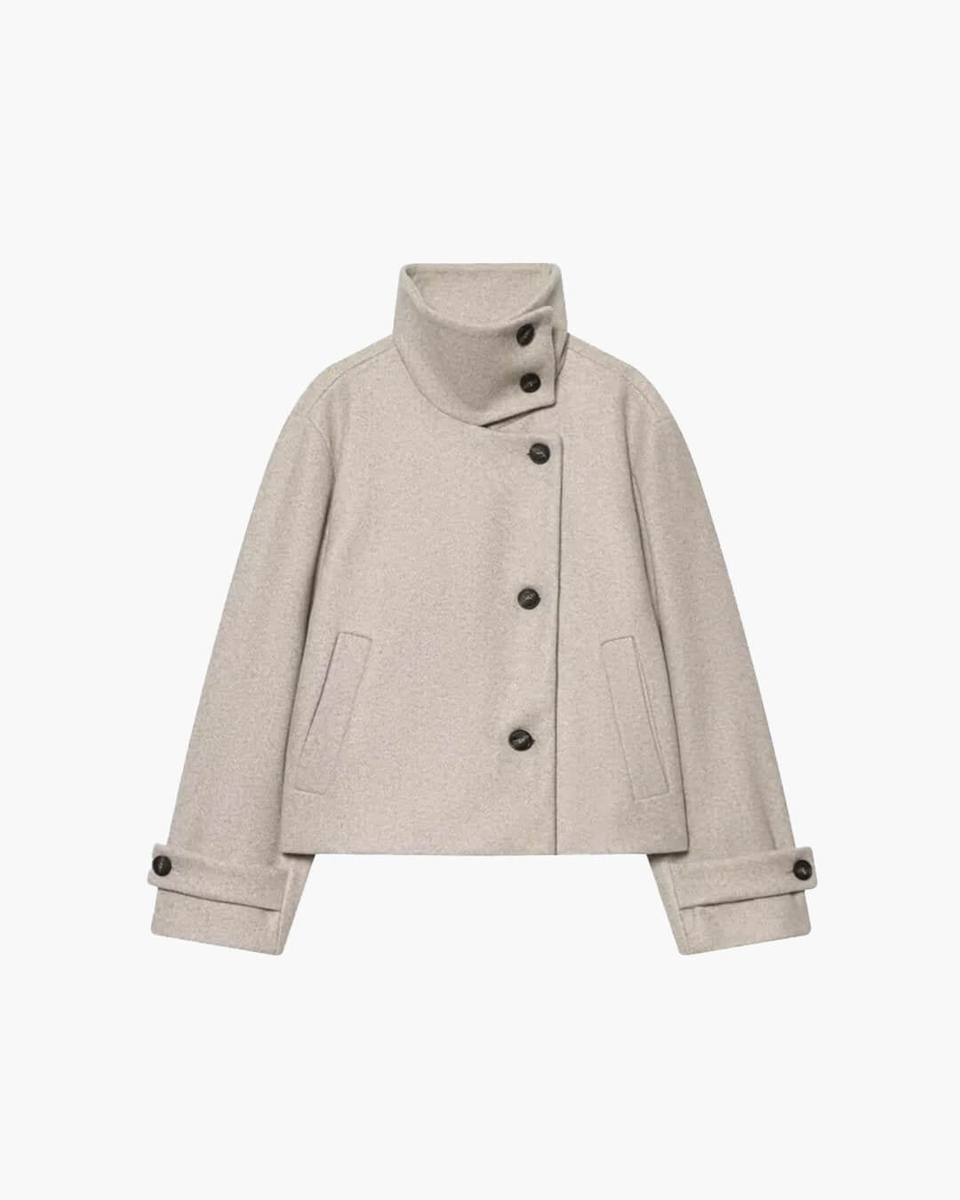Alice Rose Buckle Stand Collar Coat