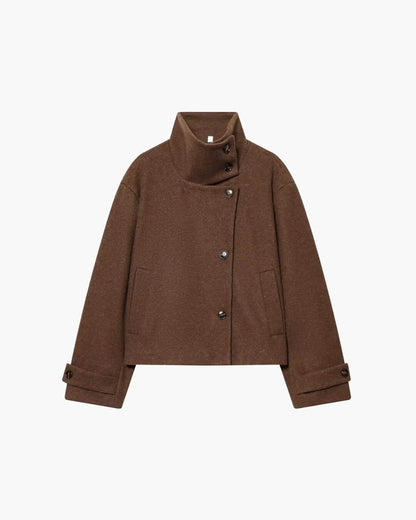Alice Rose Buckle Stand Collar Coat
