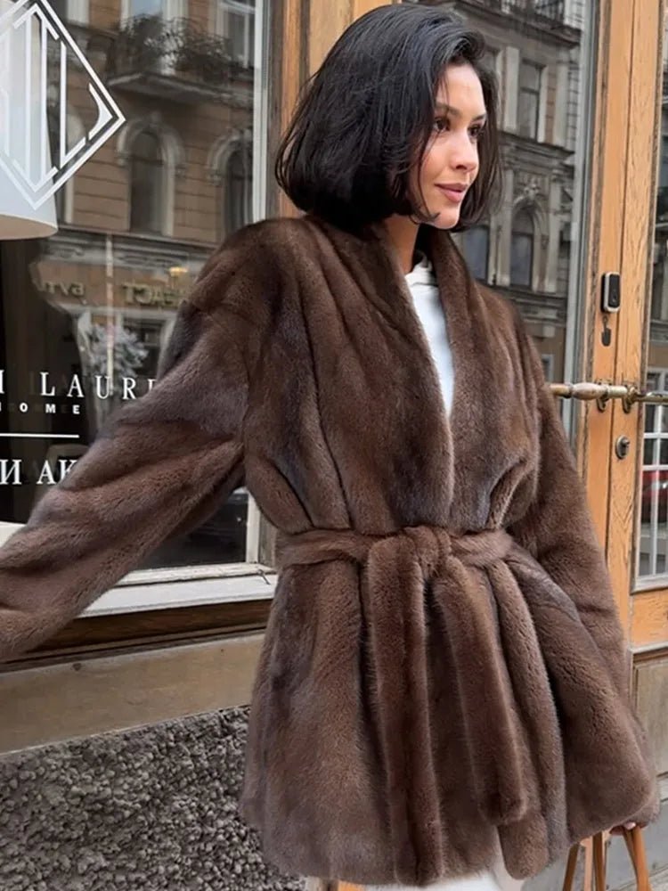 Daniela Gürtel-Kunstfell-Jacke