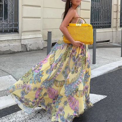 Jesse Blumen-Chiffon-Cami-Kleid