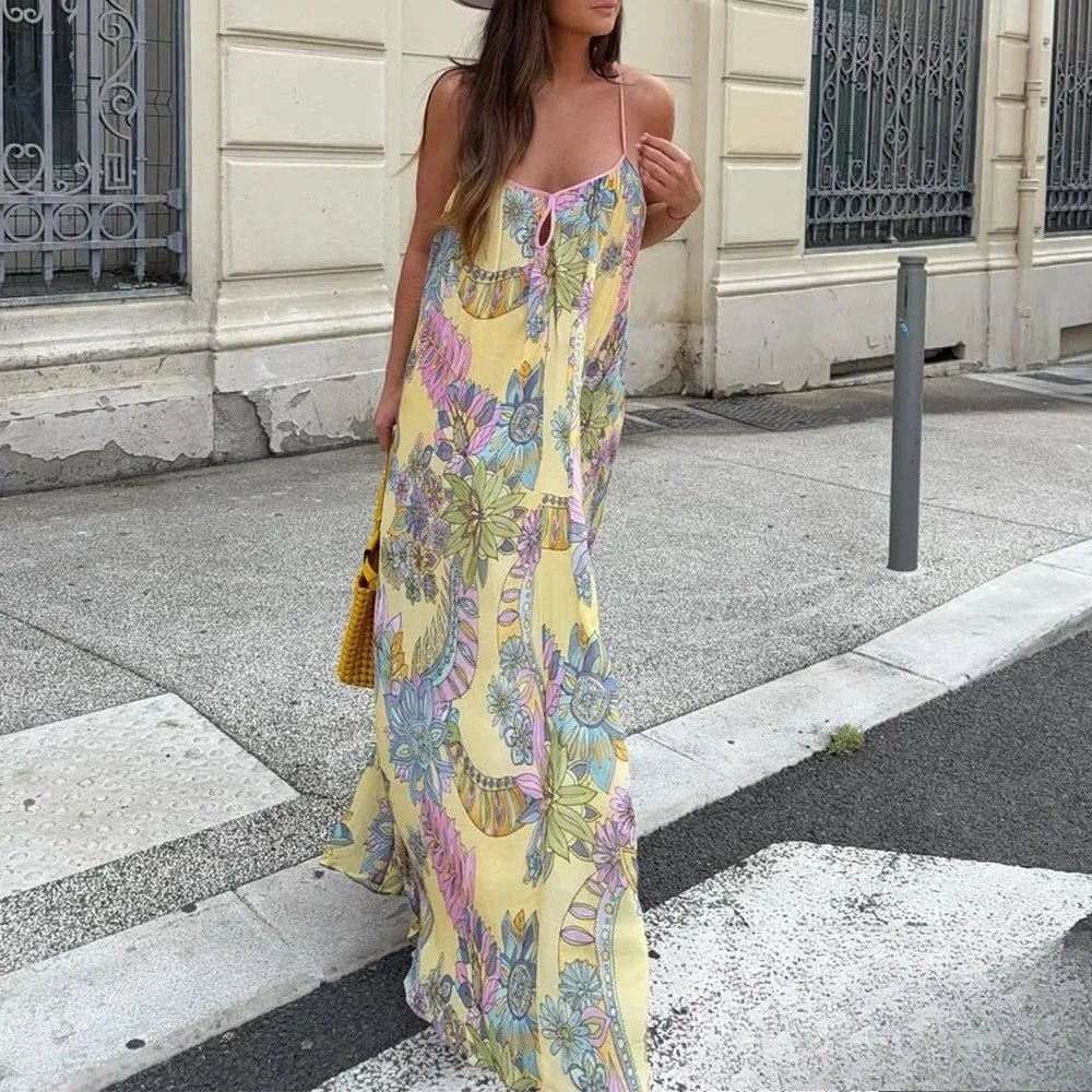 Jesse Blumen-Chiffon-Cami-Kleid