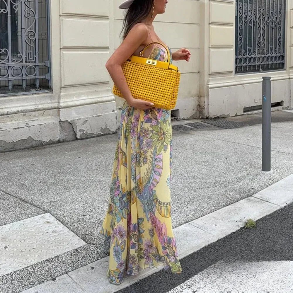 Jesse Blumen-Chiffon-Cami-Kleid