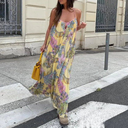Jesse Blumen-Chiffon-Cami-Kleid